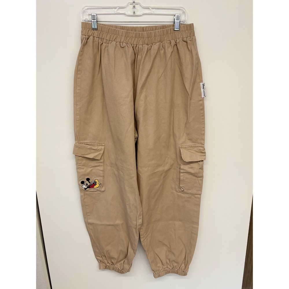 Streetwear Cargo Balloon Joggers Disney Mouse PrettyLittleThing Women M Tan